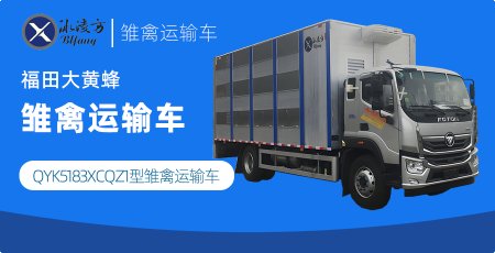 冰凌方牌QYK5182XCQZ1型雏禽运输车（福田大黄蜂雏禽运输车 鸡苗车）图片参数介绍